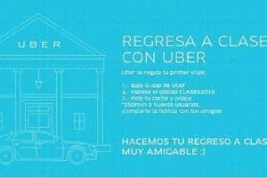 Uber: Cupón de descuento de $250 para Regreso a clases 2015