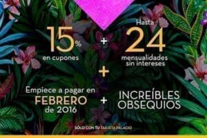 Regalos Noches Palacio El Palacio de Hierro 15% en Cupones más hasta 24 MSI Octubre 2015