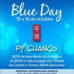P.F. Chang's $200 de descuento consumo mínimo