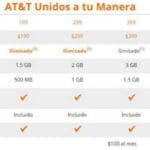 AT&T planes unidos a tu manera minutos ilimitados desde 2 GB para navegar