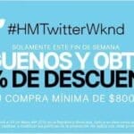 H&M descuento con Twitter