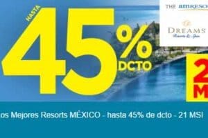 Despegar.com: hasta 45% de descuento y 21 msi en Hoteles