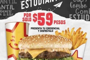 Carl’s Jr: Combo Estudiantil por $59 pesos