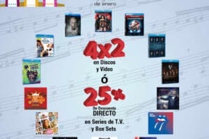 Sears: 4×2 en discos y películas y 25% de descuento en series y box sets