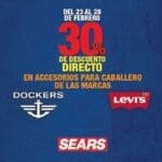 Sears 30% de descuento en accesorios para caballero Levi’s y Docker’s
