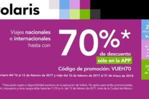 Volaris: 70% de descuento en vuelos y viajes del 10 al 13 de febrero