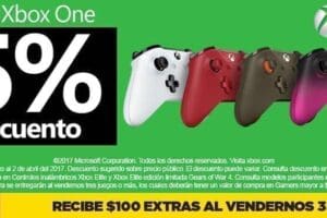 Gamers: 25% de descuento en controles Xbox One al 2 de abril 2017