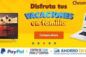 Walmart: Cupón de $300 en compra minima de $3,000 y 12 MSI con Paypal