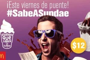 McDonald’s: sundae de chocolate a $12 viernes 28 de abril