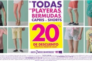 Suburbia: 20% de descuento Bermudas, Capris, Playeras y Shorts del 5 al 10 de Abril