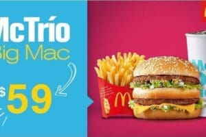 Cupón McDonald’s McTrío Big Mac a sólo $59 pesos