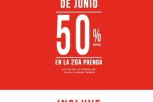 Lob: 50% de descuento en la 2da prenda al 18 de junio