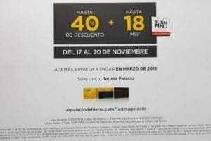 Ofertas del Buen fin 2017 en El Palacio de Hierro