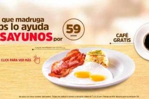 Vips: Desayunos por $59 + Café Gratis al 28 de marzo 2018