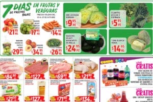 Frutas y Verduras HEB del 1 al 7 de Octubre 2019