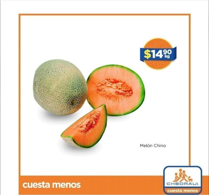 Ofertas Chedraui frutas y verduras del 3 al 5 de julio 2020 4 chedraui melon