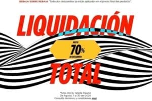 Palacio de Hierro – Liquidación Final y Rebajas del 7 al 30 de agosto 2020