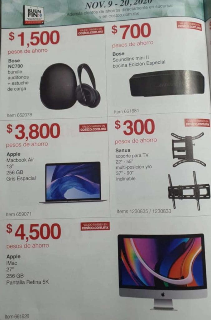 Cuponera COSTCO Buen Fin 2020: Folleto de ofertas y promociones 4 cuponera costco buen fin 2020 4