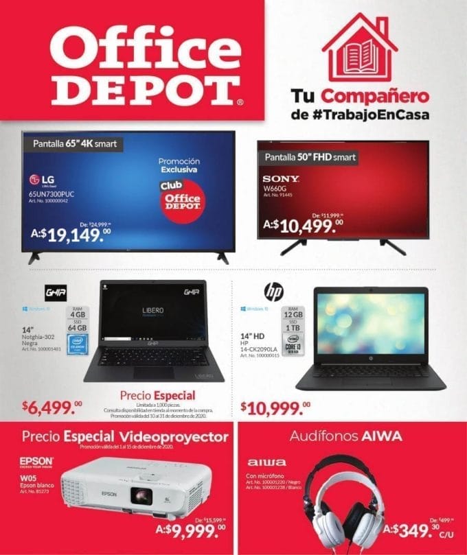 Office Depot Folleto de Ofertas 1 al 31 de diciembre 2020 2 folleto office depot navidad