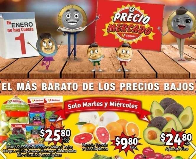 Folleto Soriana Mercado frutas y verduras 5 al 7 de enero 2021 2 soriana mercado frutas verduras enero 2021 2