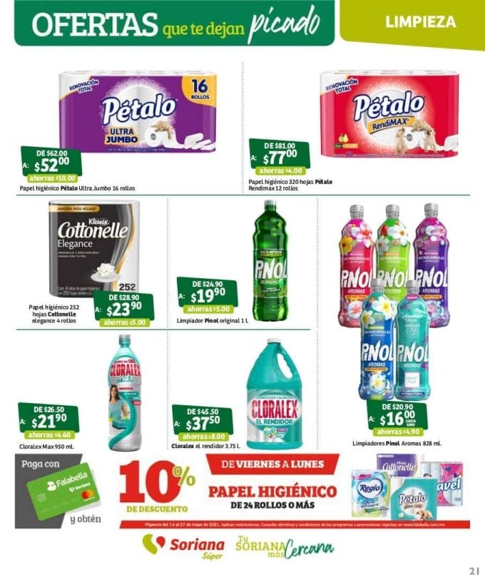 Folleto Soriana Súper Festival del Ahorro del 14 al 27 de mayo 2021 22 soriana super folleto mayo 2021 21