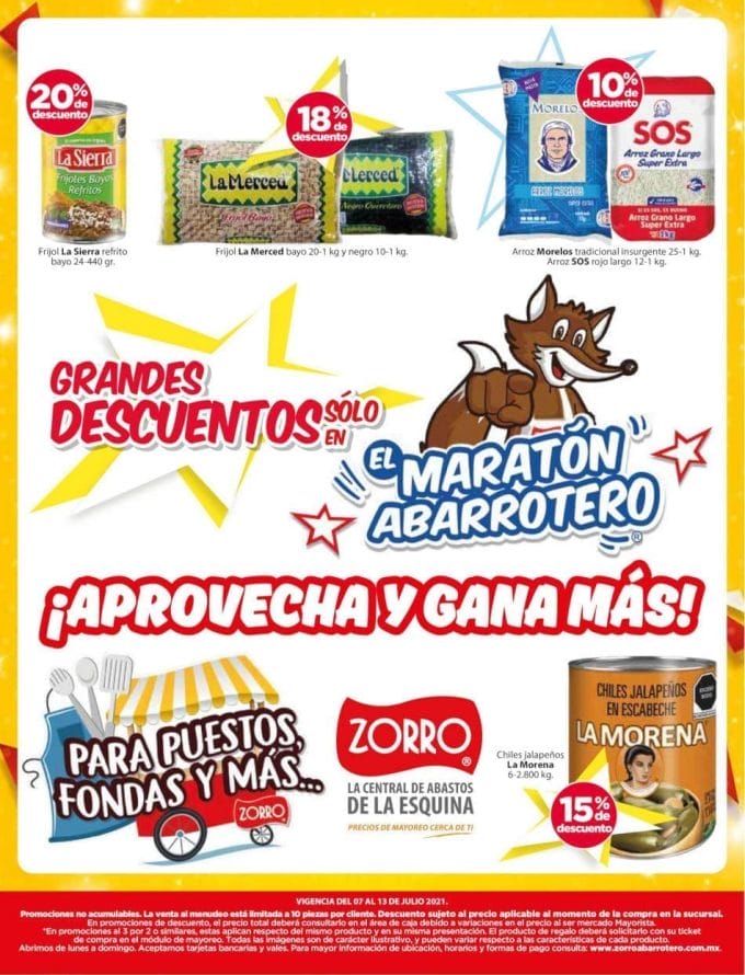 Folleto Zorro Abarrotero ofertas del 7 al 13 de julio 2021 6 folleto zorro julio 5