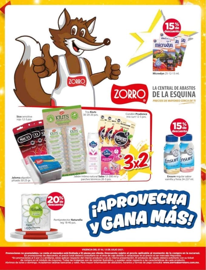 Folleto Zorro Abarrotero ofertas del 7 al 13 de julio 2021 10 folleto zorro julio 9