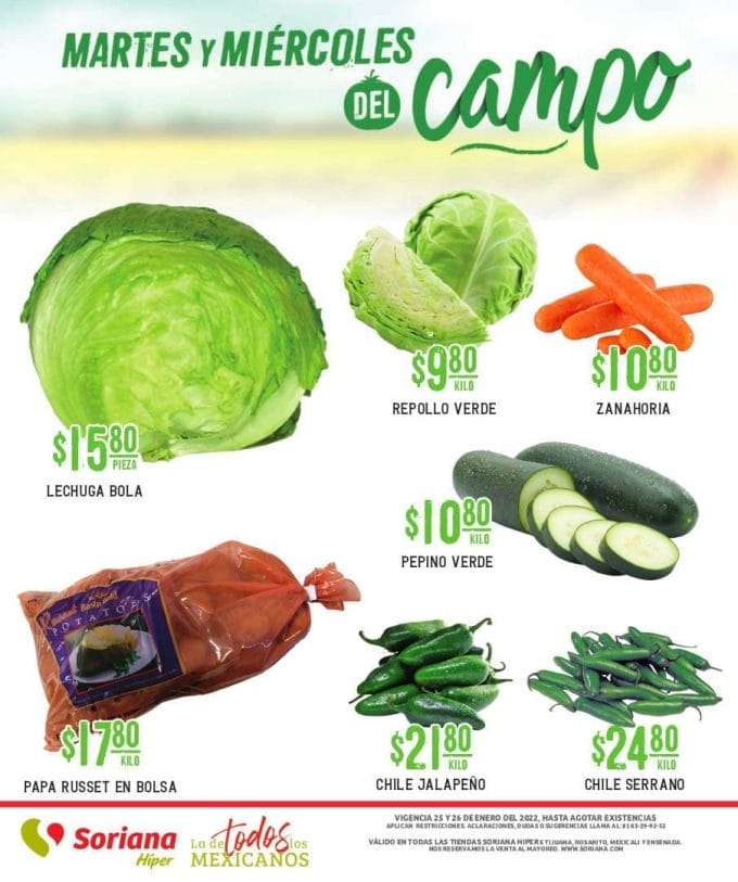 Folleto Soriana Martes y Miércoles del Campo 25 y 26 de enero 2022 17 soriana tijuana enero 25 2