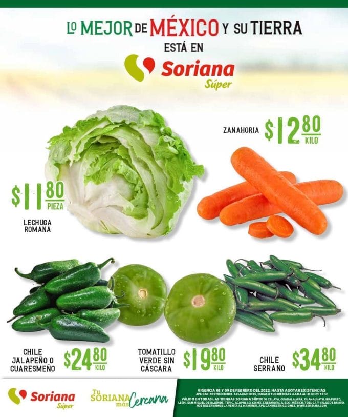 Ofertas Soriana Súper Martes y Miércoles del Campo 8 y 9 de febrero 2022 4 soriana super bajio feb 7 3