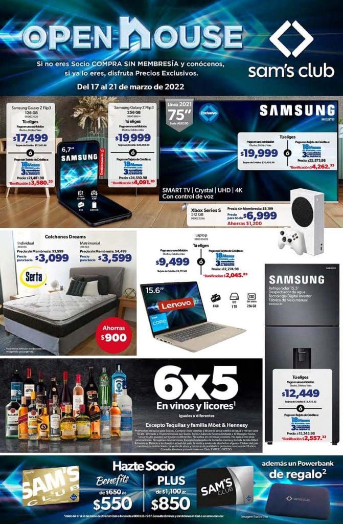 Folleto Sams Club Open House 17 al 21 de marzo 2022 2 sams open house 2022