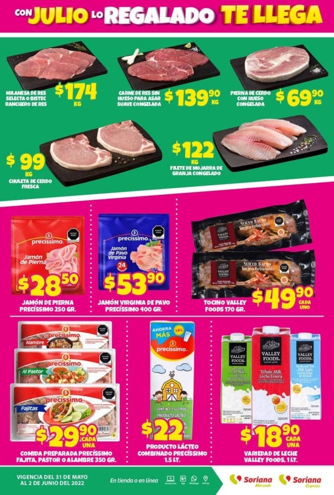 Ofertas Soriana Mercado frutas y verduras 31 de mayo y 1 de junio 2022 3 soriana frutas verduras mayo 31 2