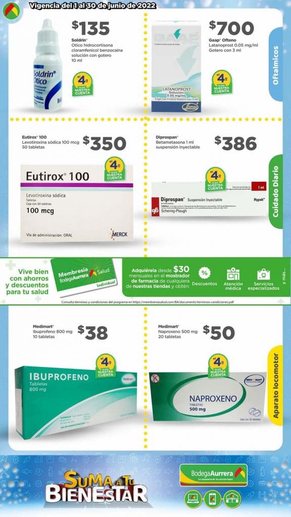 Folleto Bodega Aurrerá ofertas de Farmacia al 30 de junio 2022 5 folleto bodega aurrera bienestar 4