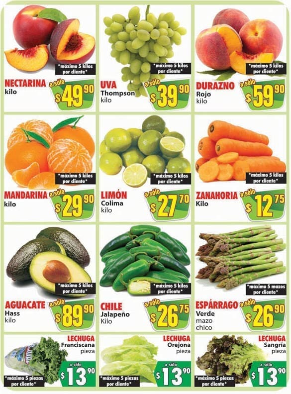 Ofertas Casa Ley frutas y verduras 12 y 13 de julio 2022 2 casa ley frutas verduras julio 12