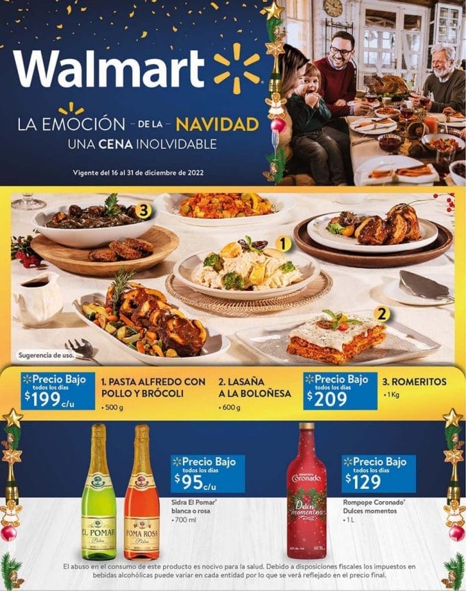 Ofertas Walmart Cenas Navideñas Diciembre 2022 2 folleto walmart cenas navidad 2022