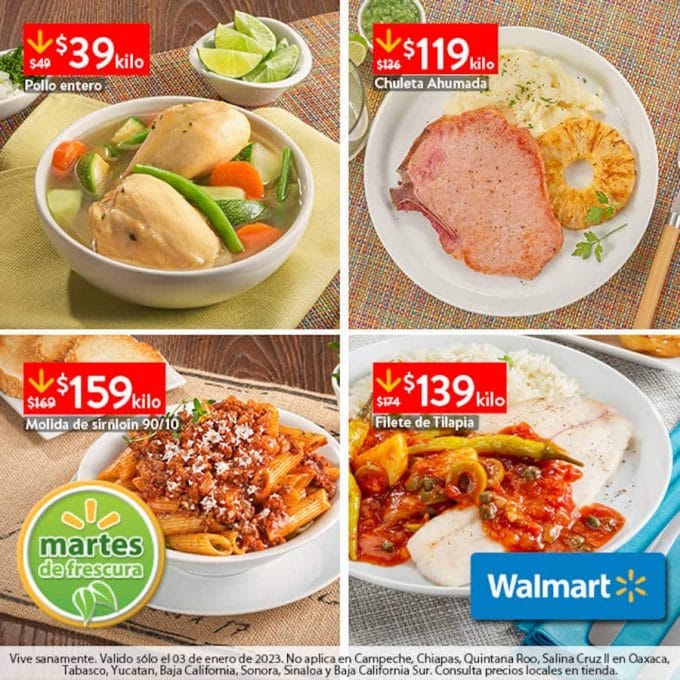 Ofertas Walmart Martes de Frescura 3 de enero 2023 7 walmart martes frescura dic 2 7