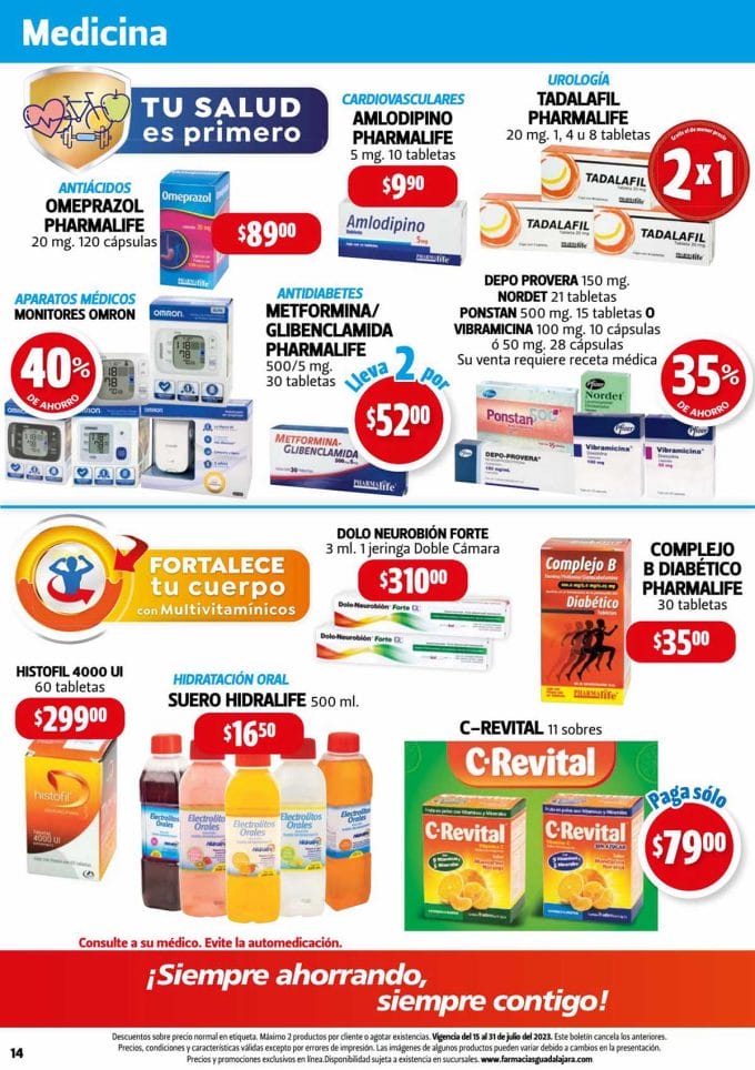 Folleto Farmacias Guadalajara Precios Bajos del 15 al 31 de julio 2023 15 farmacias guadalajara folleto julio 2023 14 1