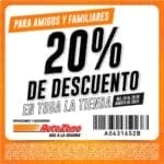 AutoZone: Cupón 20% de descuento del 18 al 21 de agosto 2023