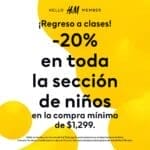 H&M: 20% de descuento en bebés y niños en la compra mínima de $1,299