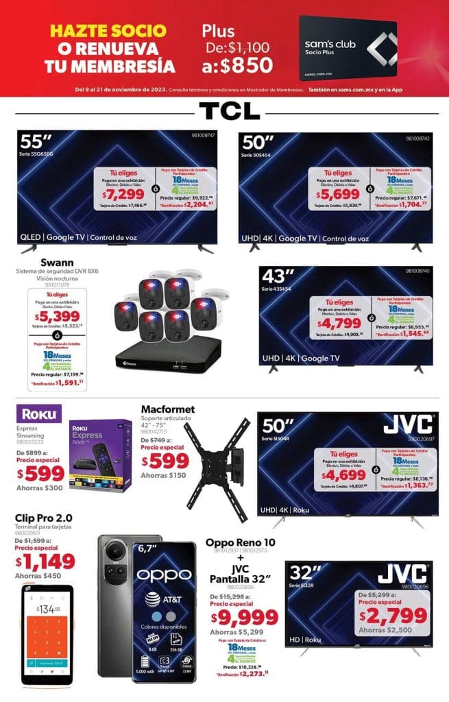 Cuponera Sams Club Buen Fin Irresistible 2023: Folleto del 9 al 21 de noviembre 6 sams club buen fin 2023 5