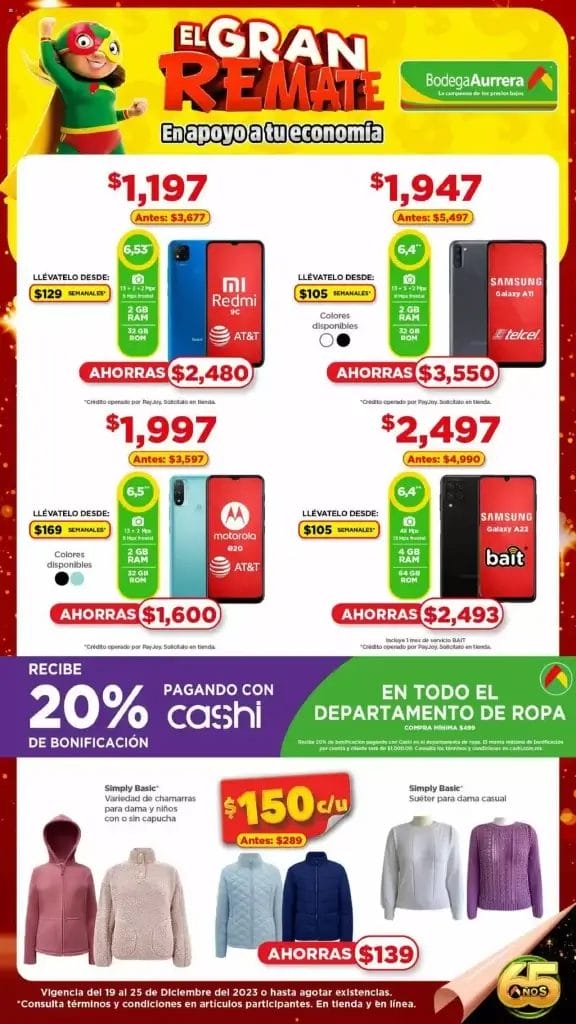 Folleto Bodega Aurrerá Gran Remate de Liquidación 19 al 25 de diciembre 2023 8 bodega aurrera folleto gran remate 2023 7