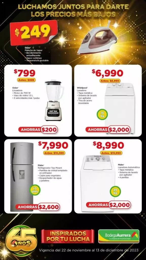 Folleto Bodega Aurrerá 65 Años Inspirados por tu Lucha al 13 de diciembre 2023 17 folleto bodega aurrera 65 anos 16