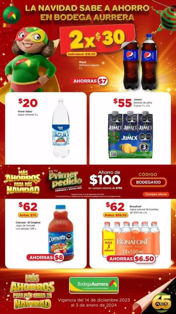 Folleto Bodega Aurrerá Ofertas de Navidad y Año Nuevo 2024 12 folleto bodega aurrera navidad 2023 12