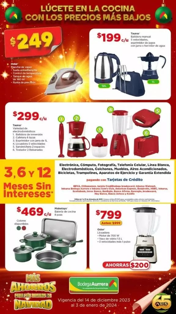 Folleto Bodega Aurrerá Ofertas de Navidad y Año Nuevo 2024 21 folleto bodega aurrera navidad 2023 21