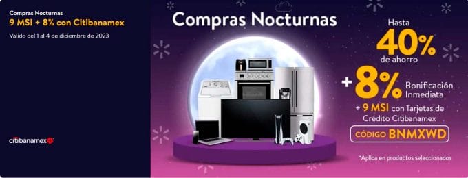 walmart compras nocturnas dic 2023