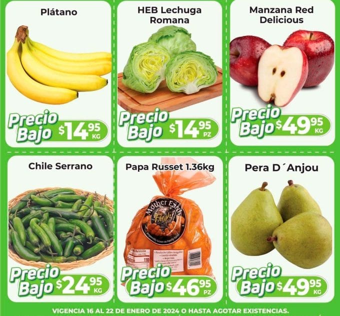 heb frutas verduras enero 17 2