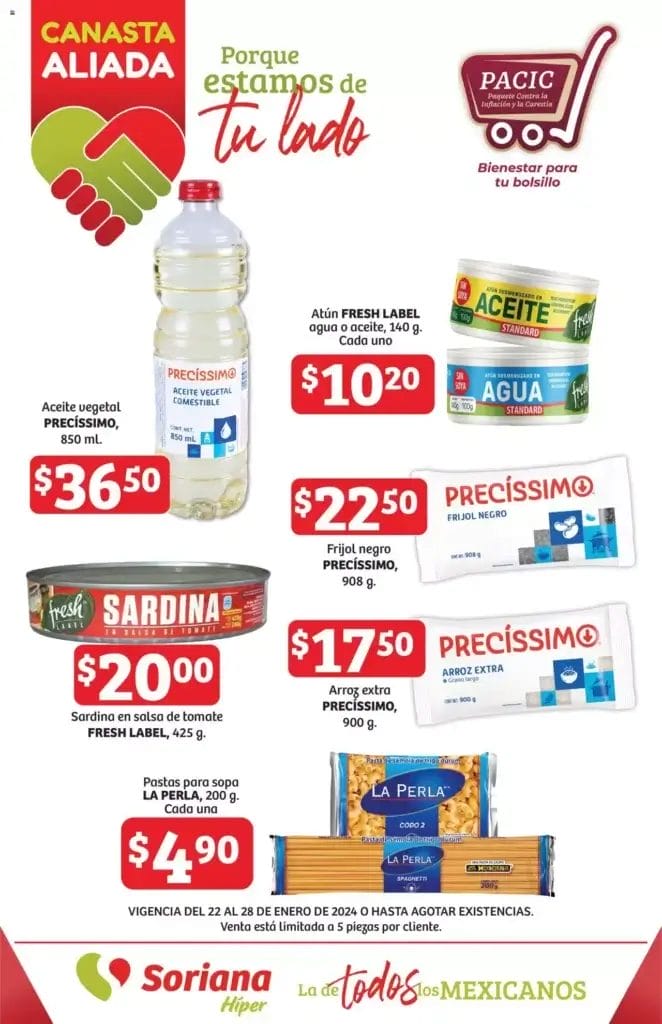 soriana canasta aliada enero 25 2