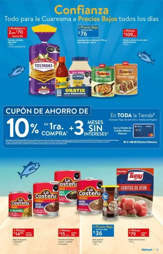 Folleto Walmart Ofertas de Cuaresma al 13 de marzo 2024 4 folleto walmart cuaresma feb 23 3