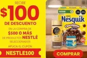 Soriana: Cupón $100 de descuento en productos Nestlé
