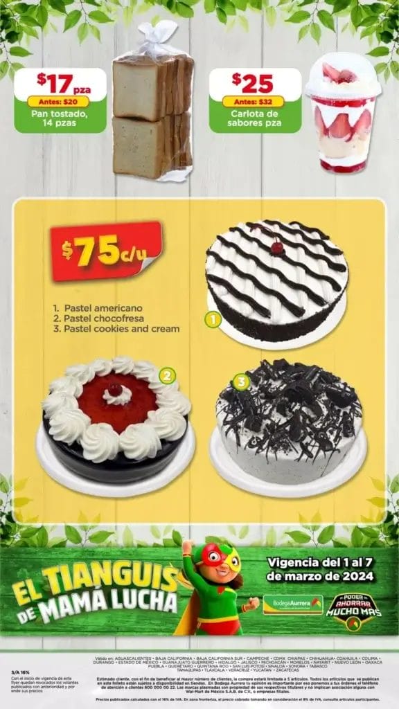Ofertas Bodega Aurrera frutas y verduras al 7 de marzo 2024 4 folleto bodega tianguis marzo 5 4