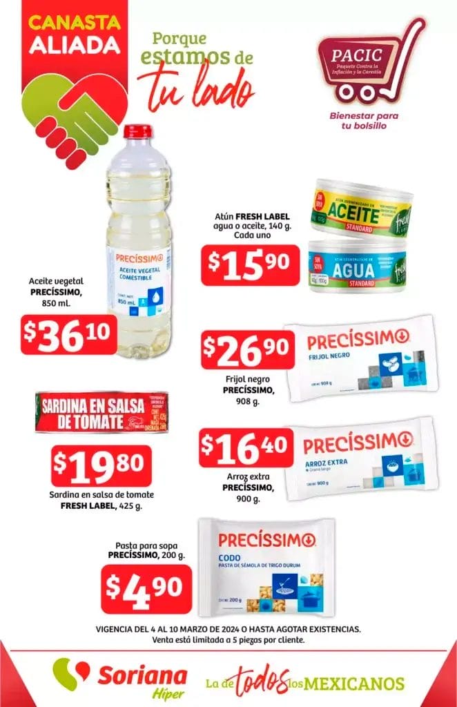soriana canasta aliada marzo 6 2